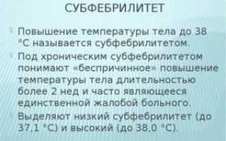 Субфебрильная температура у подростка