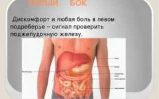 Неприятные ощущения под ребрами слева