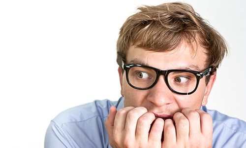 Мужчина напуган