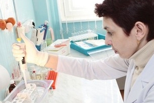 В лаборатории